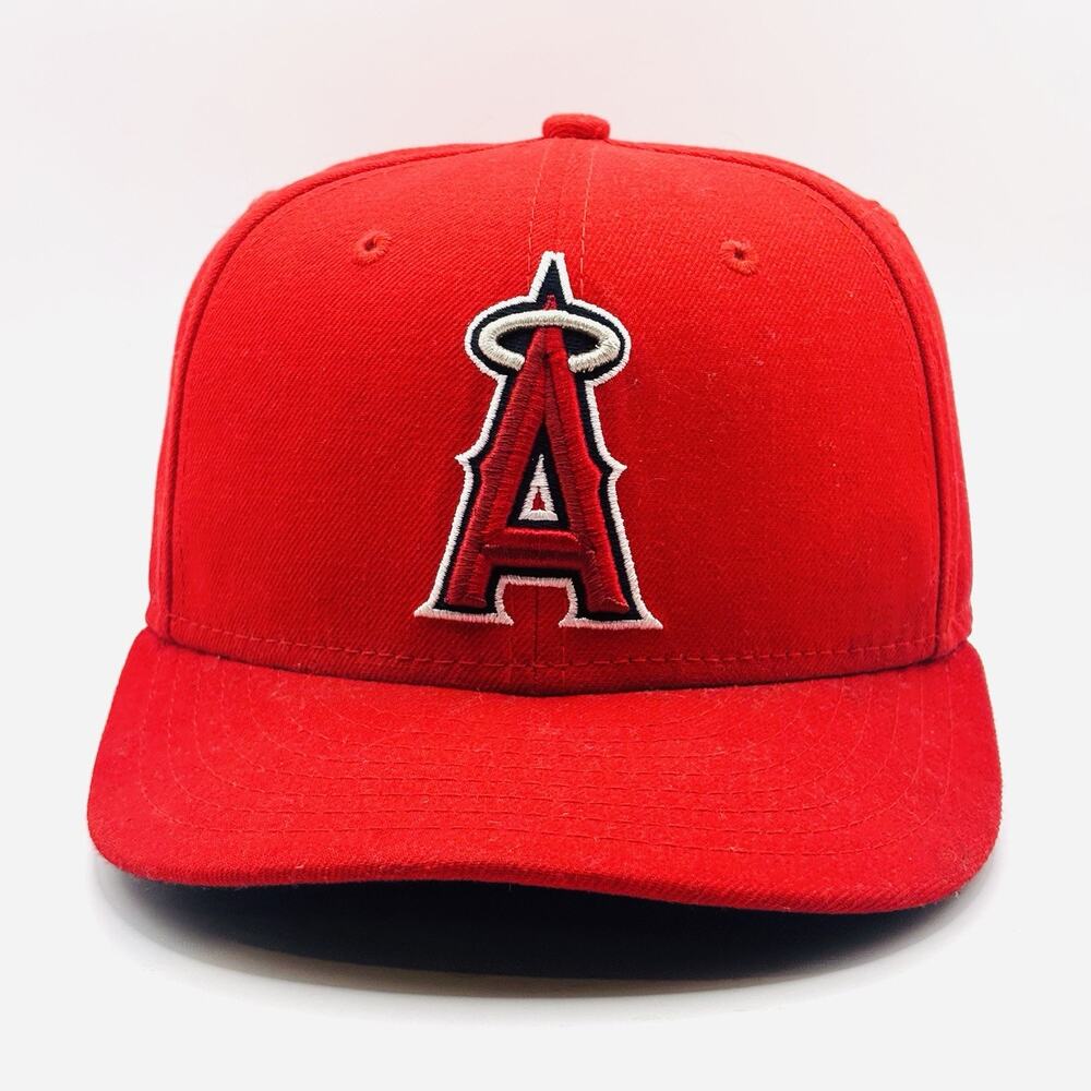 New Era 59Fifty Red MLB Anaheim Angels Authentic Collection On Field Game 7 1/8